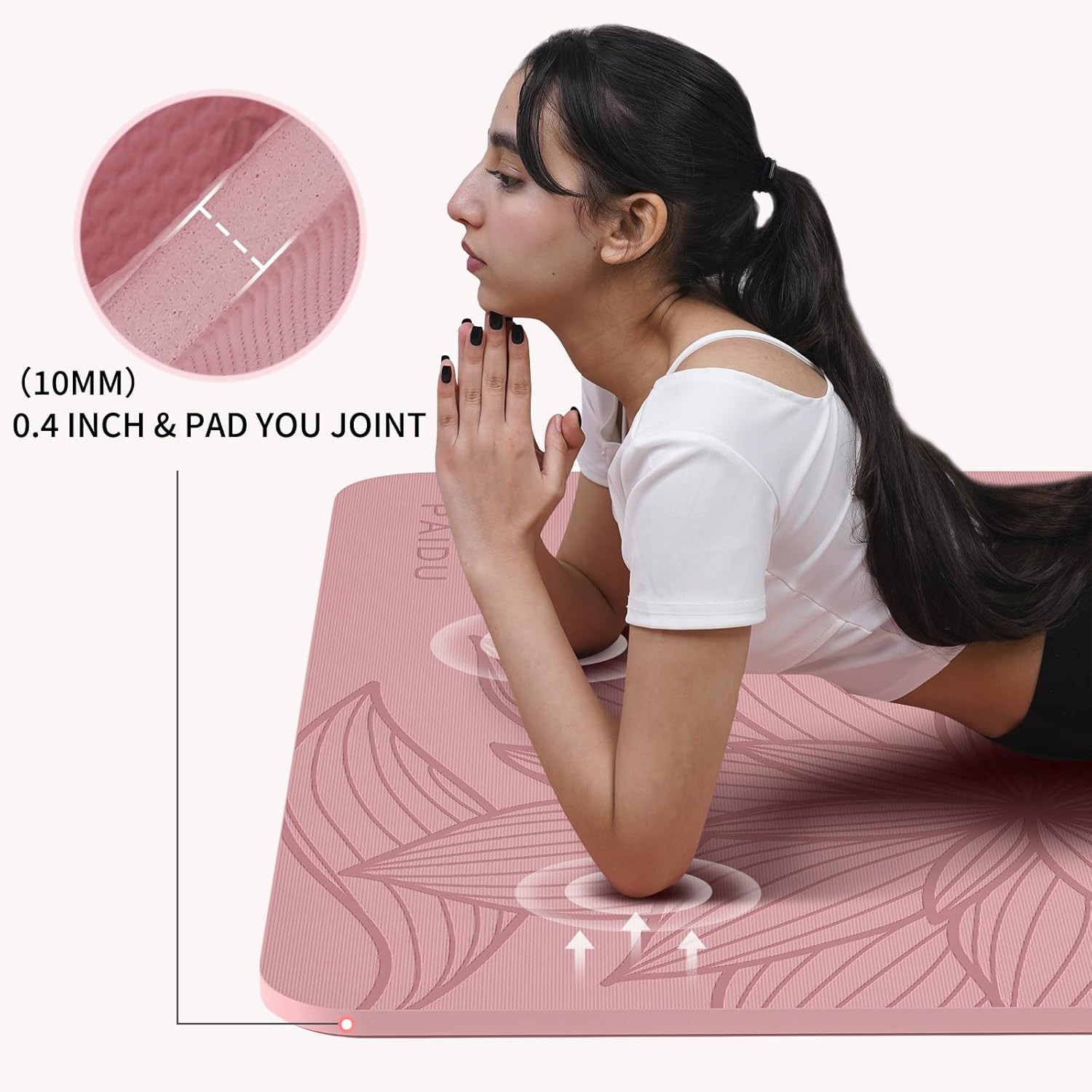 Large Yoga Mat-72’X36’X0.4’ Extra Width ＆ Thick,Comfortable,Non-Slip Exercise Ma