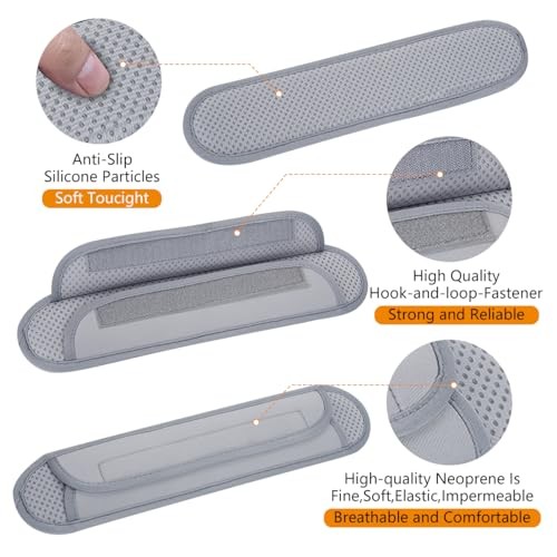Universal Shoulder Pad for Bags Non-Slip Thick Enhance The Comfort Large Grey