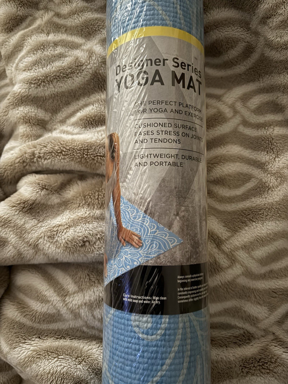 “Brand New” Designer Series Yoga Mat (Series 8 Fitness) 24×68 Light Blue