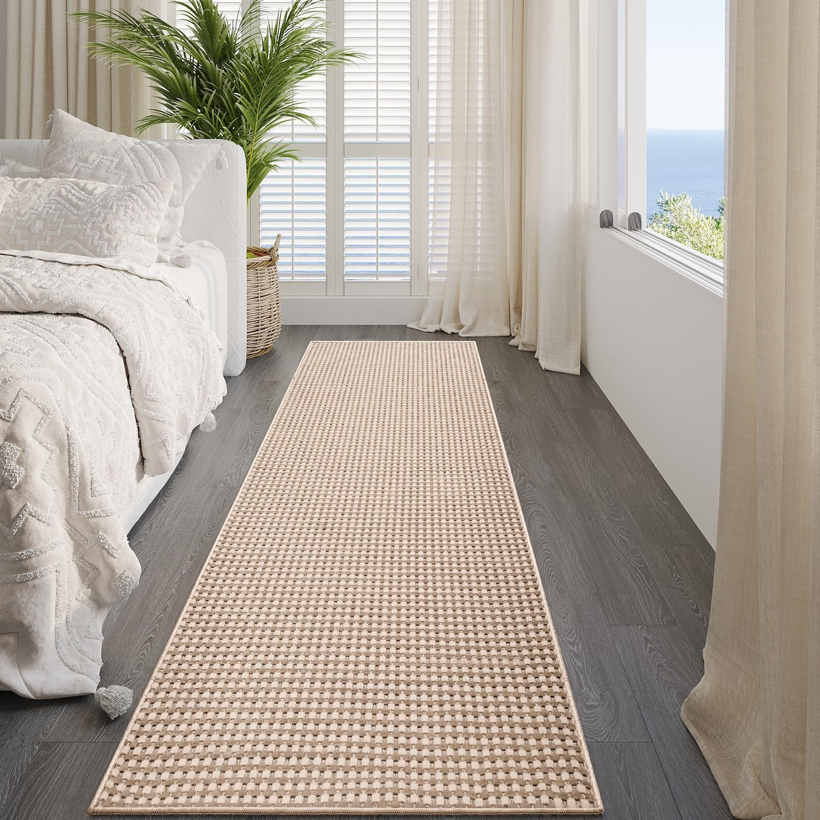 Boho 2×8 ft Runners for Hallways Extra Long Woven Washable Kitchen Runner Mat…