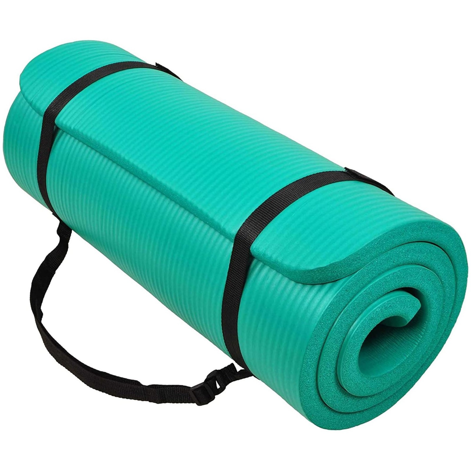 Extra Thick 1-Inch Yoga Mat – High Density, Anti-Tear, Carrying Strap, Multi-Col