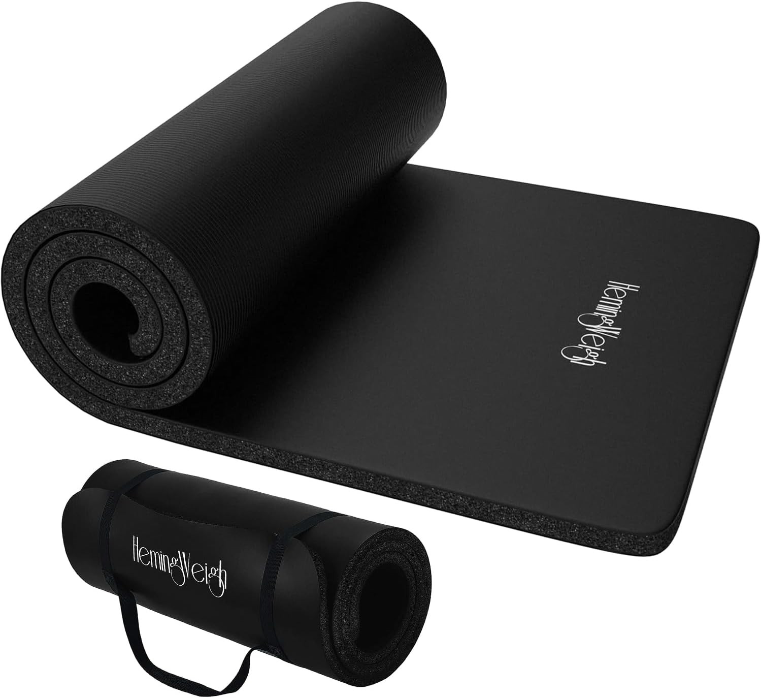 Hemingweigh 1 Inch Extra Thick Non Slip Yoga Mat – Exercise Mats for Home Workou