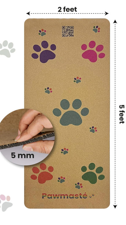 New Sealed Pawmaste Cork Yoga Exercise Mat. Natural Sustainable Cork. 24″ x 60″
