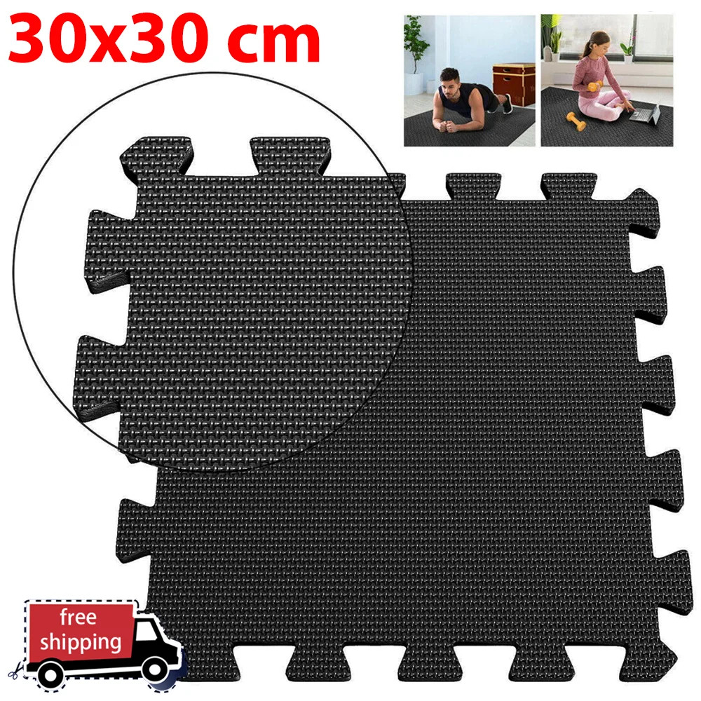 8/16 Pcs Gym Mat Cross-Patterned Foam Massage Carpet Fluffy and Soft Interlockin