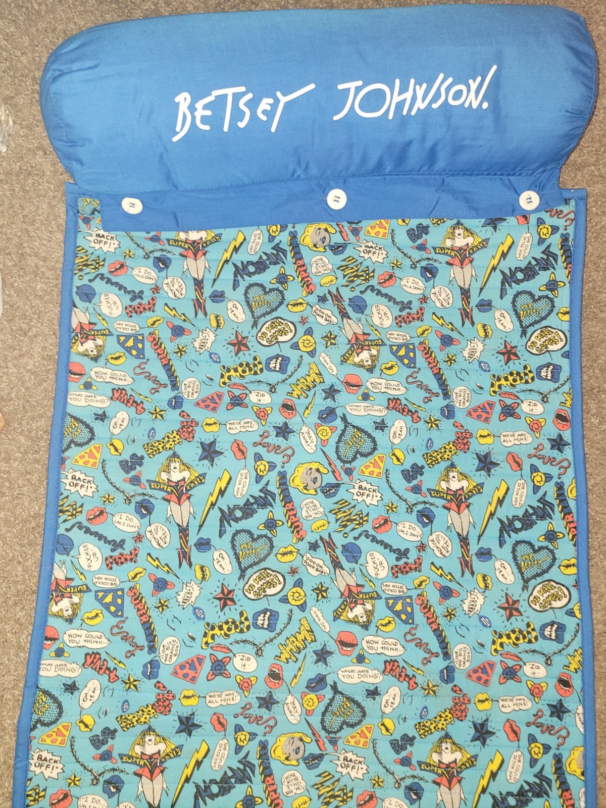Betsey Johnson Yoga Beach Mat With Pillow. 70″
