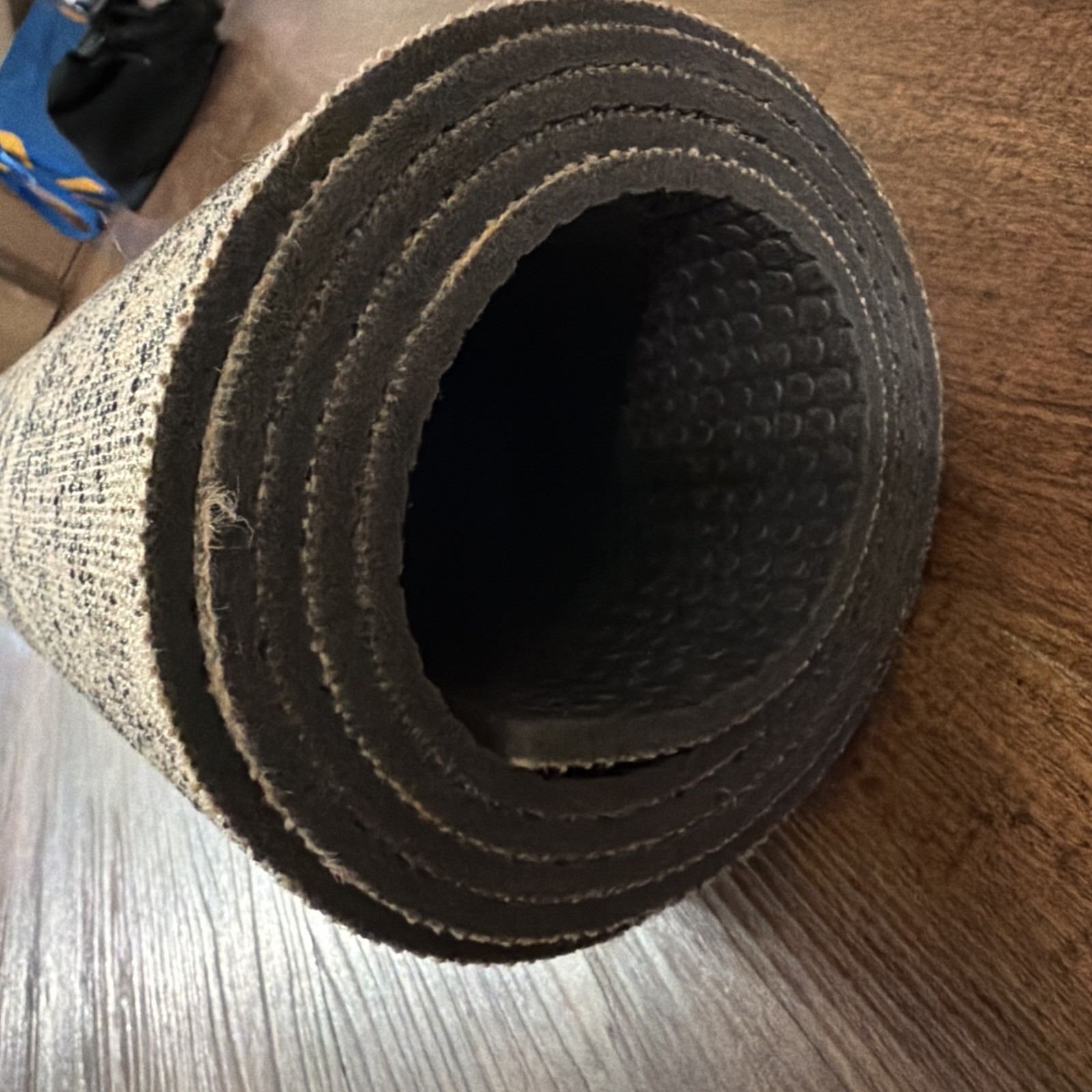 Hotworx Exercise Yoga Mat 72×24 Brown Hemp Pilates Workout Hot Yoga Stretching