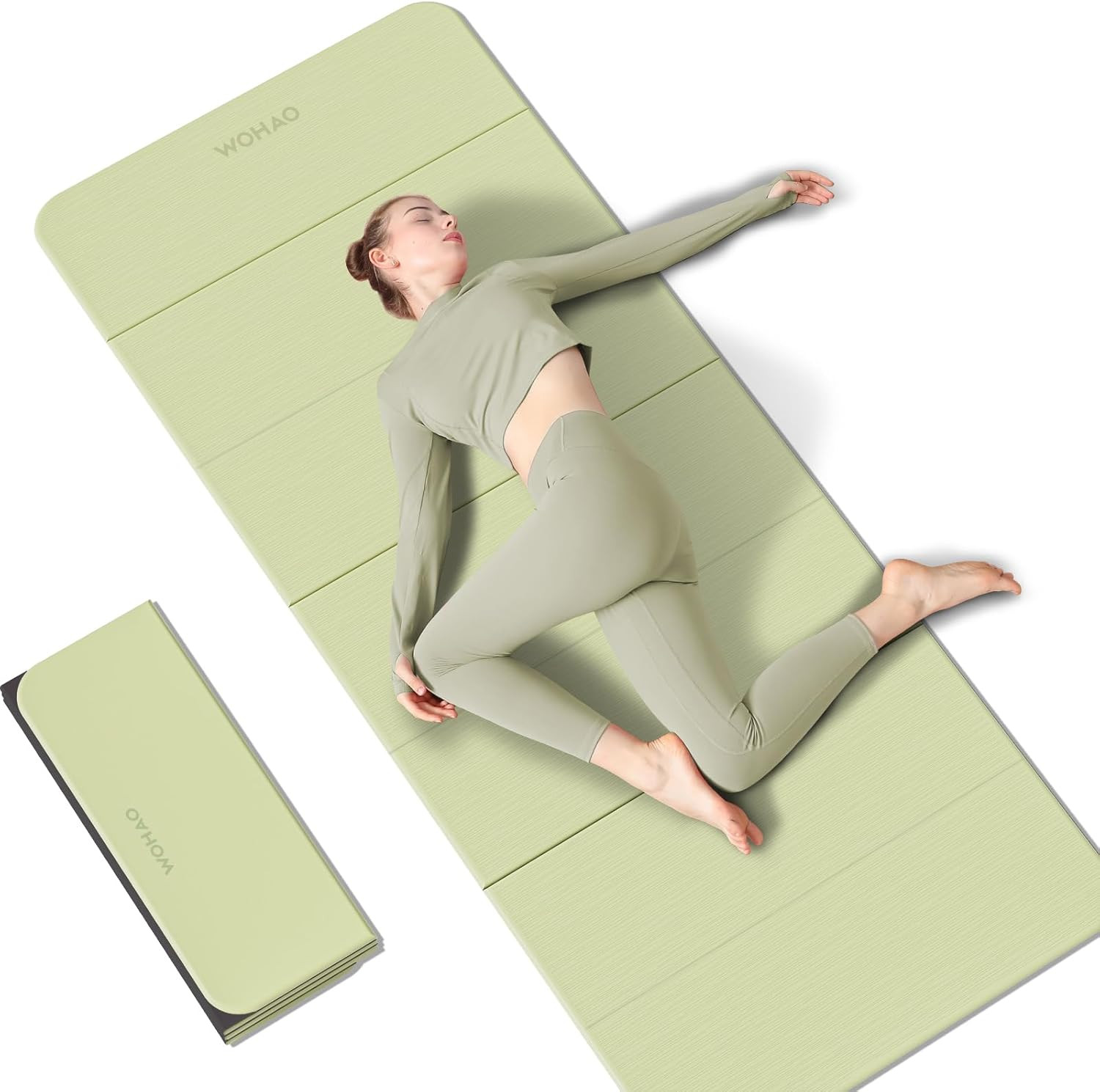 Compact 7-Fold Yoga Mat 70″x24″ – 1/2″ Thick, Non-Slip, Portable & Lightweight