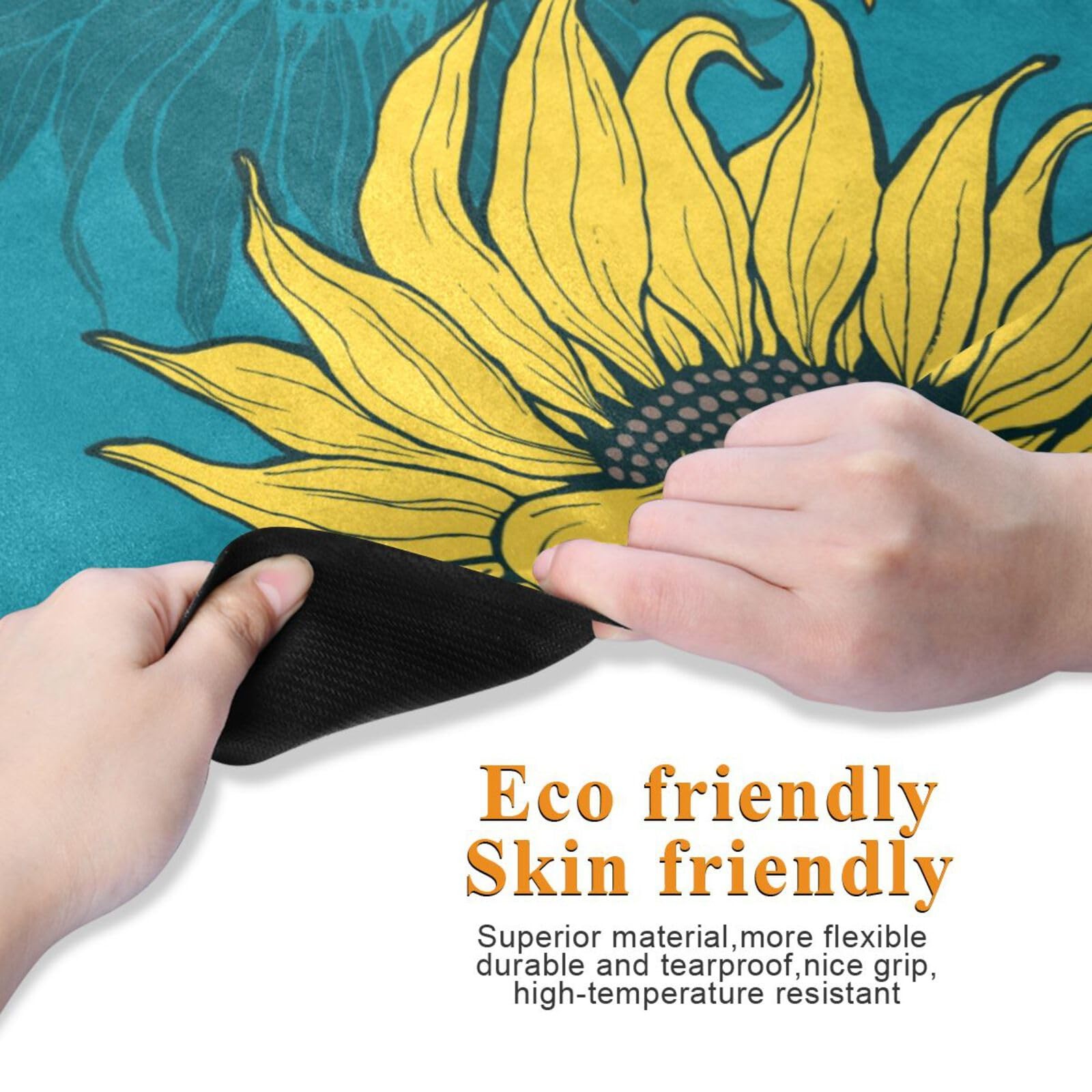 Sunflower Yoga Mat Home Workout Fitness Women Non Slip Storage Bag