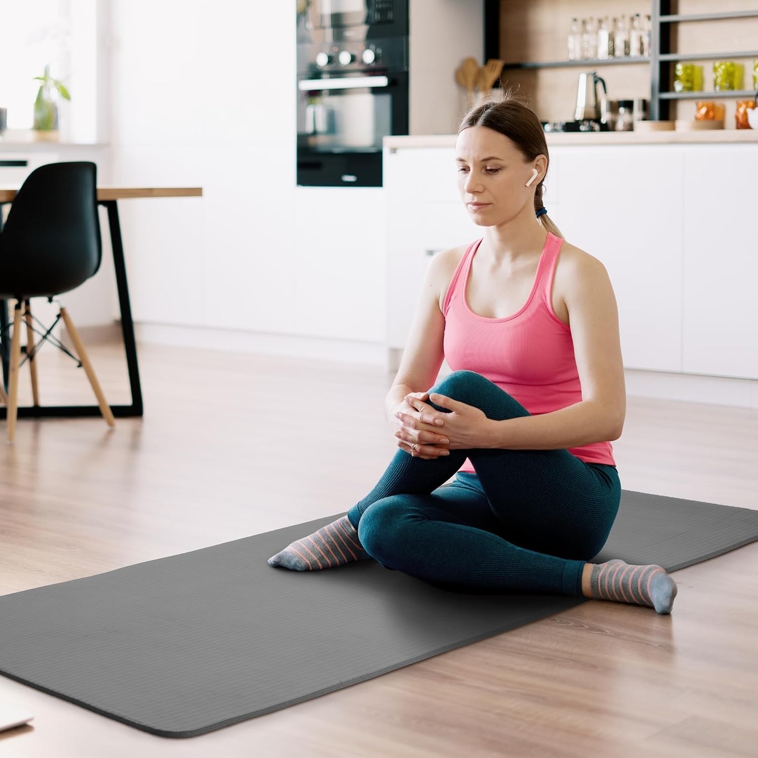 Durable Non-Slip Yoga Mat with Carrying Strap – 1/2 Inch Foam for Serious Yogis