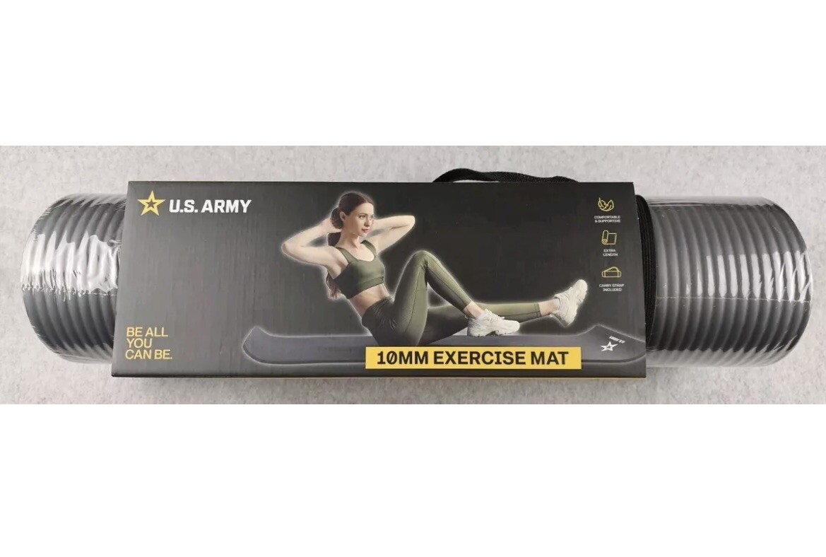 US Army 10mm Exercise Mat Yoga Mat 24in Wide 68in Long