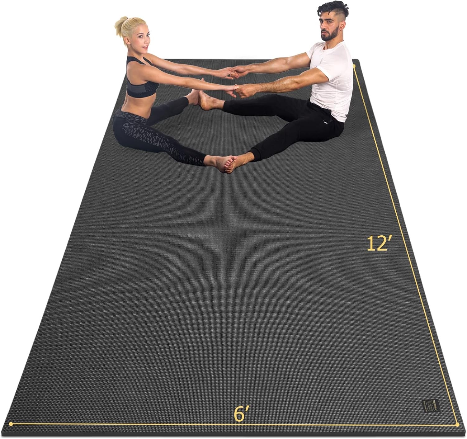 Large 12×6 ft Yoga Mat 7mm Extra Thick Non Slip Workout