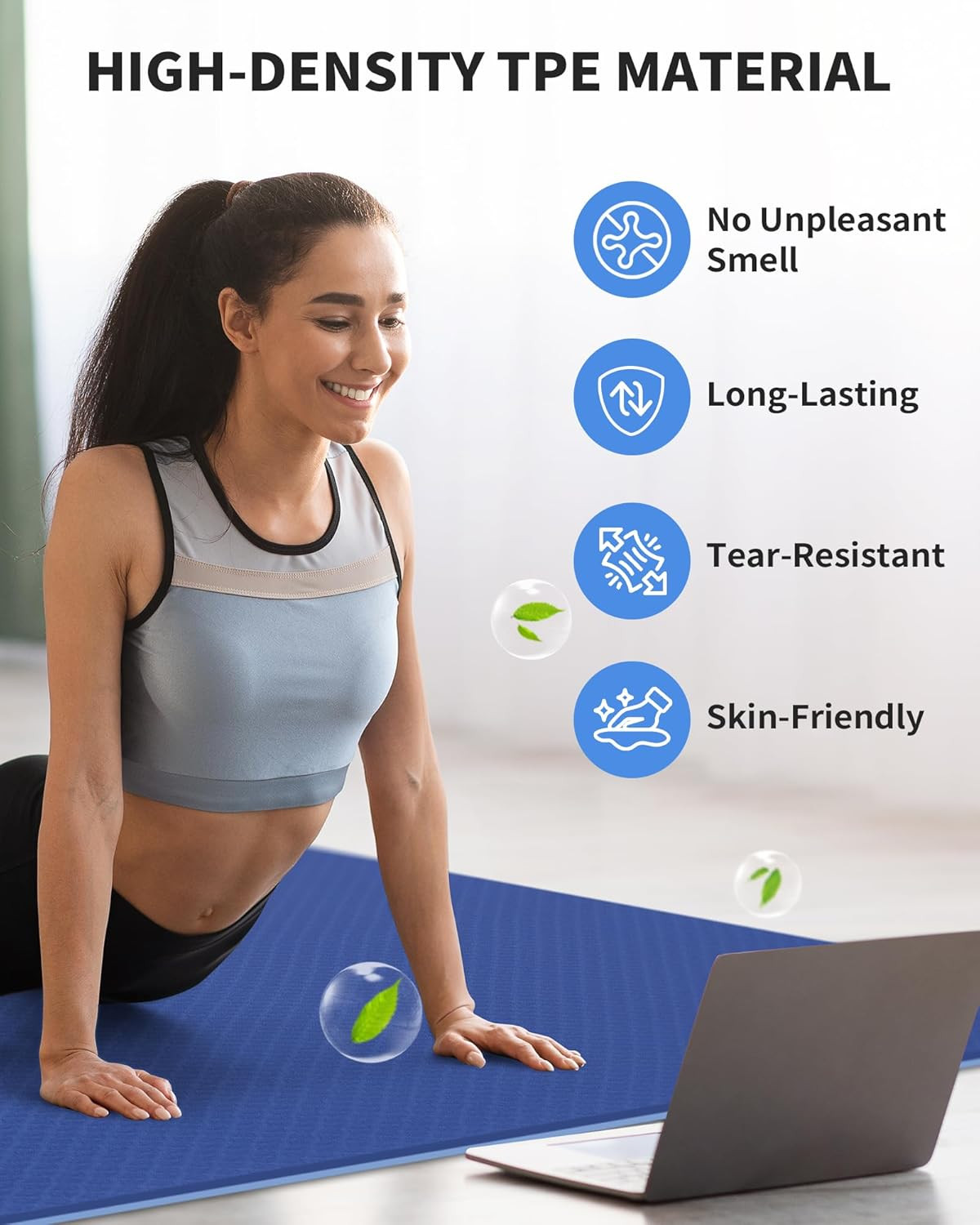 Yoga Mat 72″ X 48″ Large Workout Mat for Home Gym Flooring | 6Mm-12Mm (0.24″-0.4