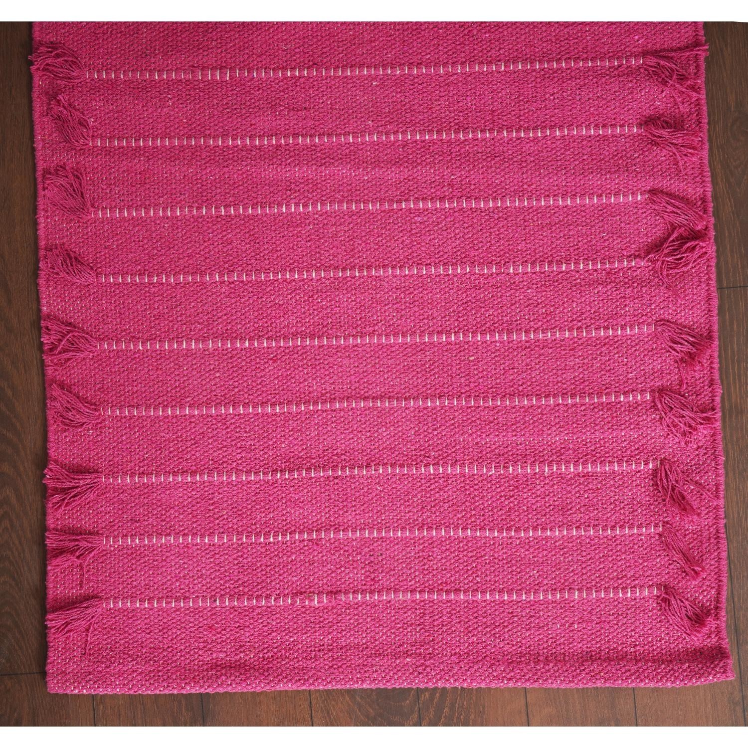 Handwoven Organic Cotton Yoga Mat – Non-Slip Herbal Infusion, 2×6 ft