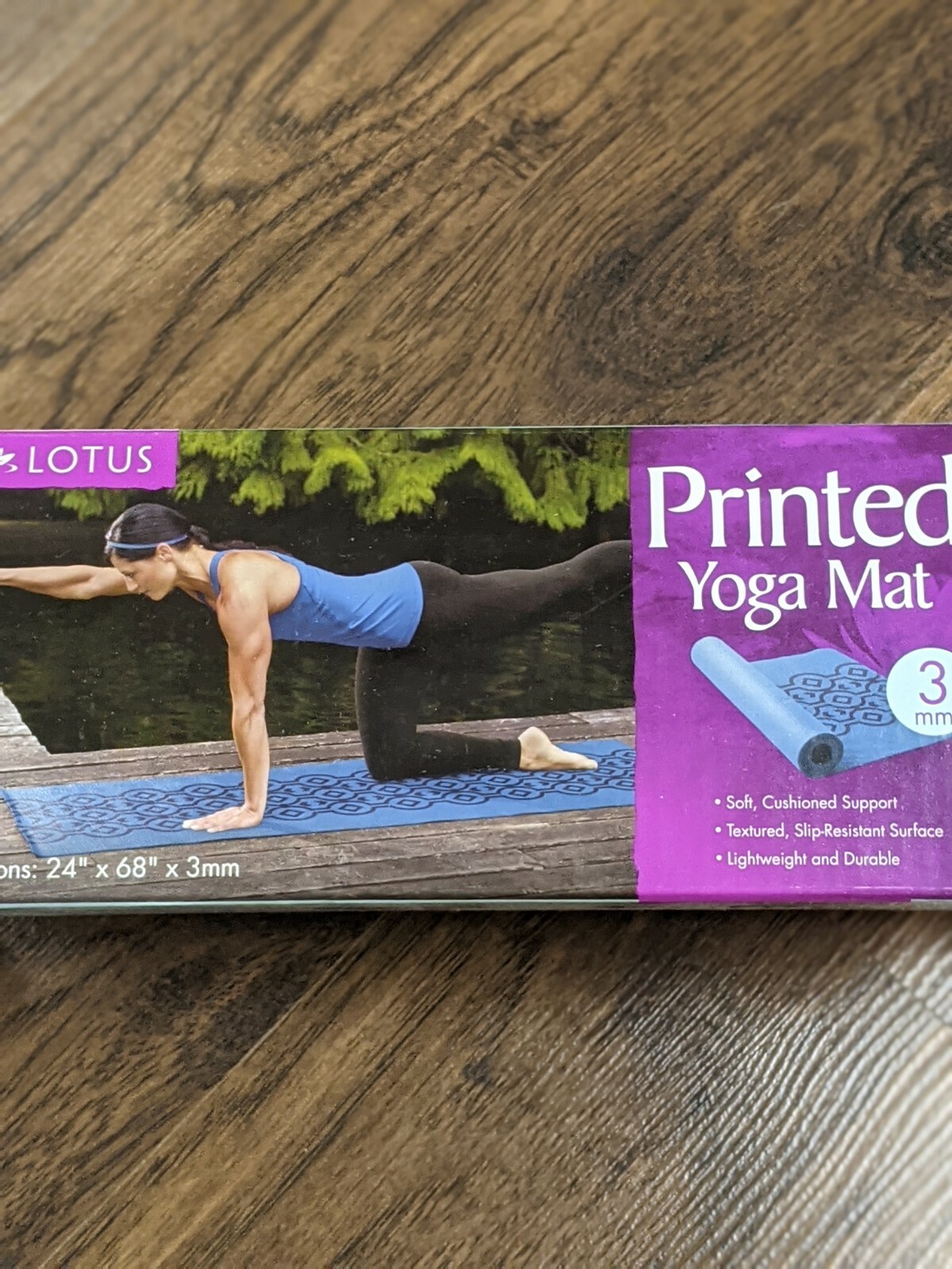 NEW LOTUS 3MM PVC NON-SLIP YOGA MAT, BLUE