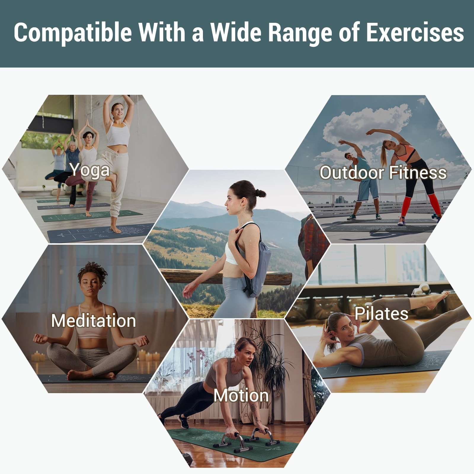 Avoalre Yoga Mat Foldable – Textured Non Slip Exercise Mat -Travel Lightweigh…