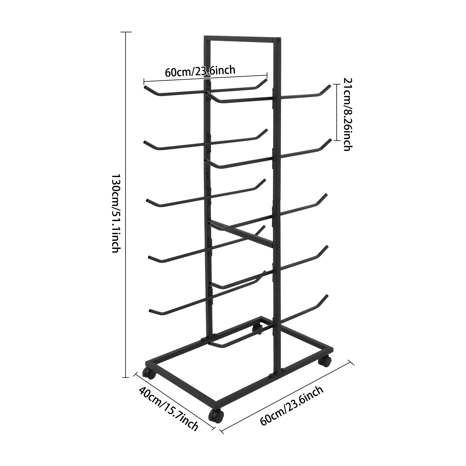 5 Tiers Yoga Mat Holder,Yoga Mat Storage Iron Rack,Yoga Mats Organizer Shelf