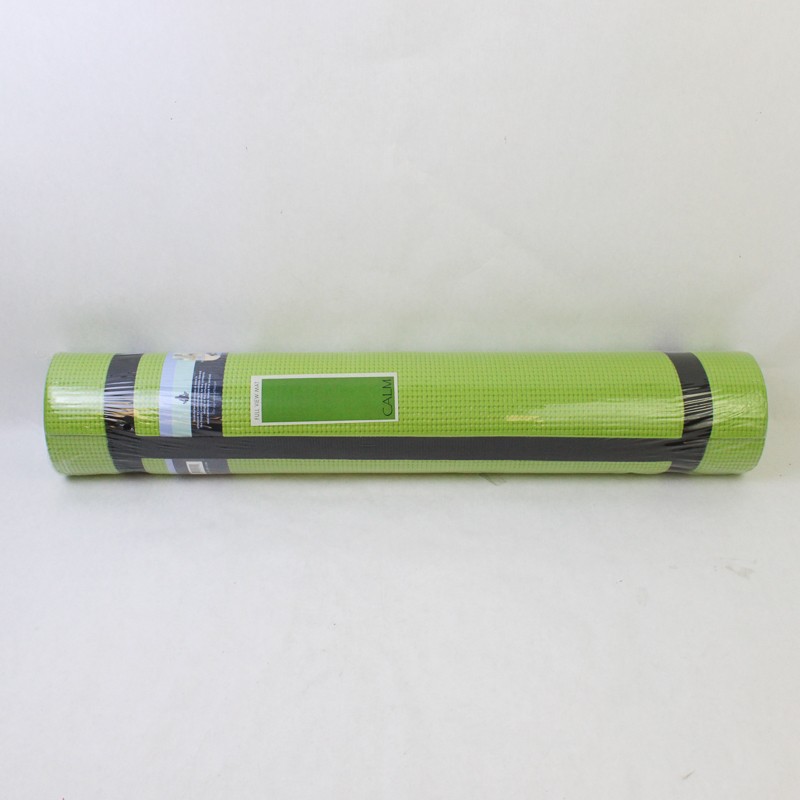 New “CALM” Yoga Mat Mind Body Spirit Green 24×68 Pilates