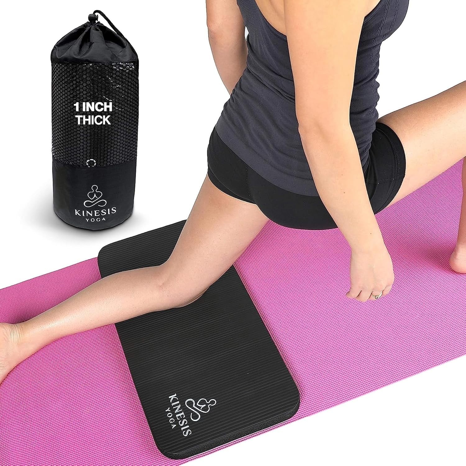 Extra Thick Knee Pad 1 Inch 25mm with Breathable Mesh Bag for Travel
