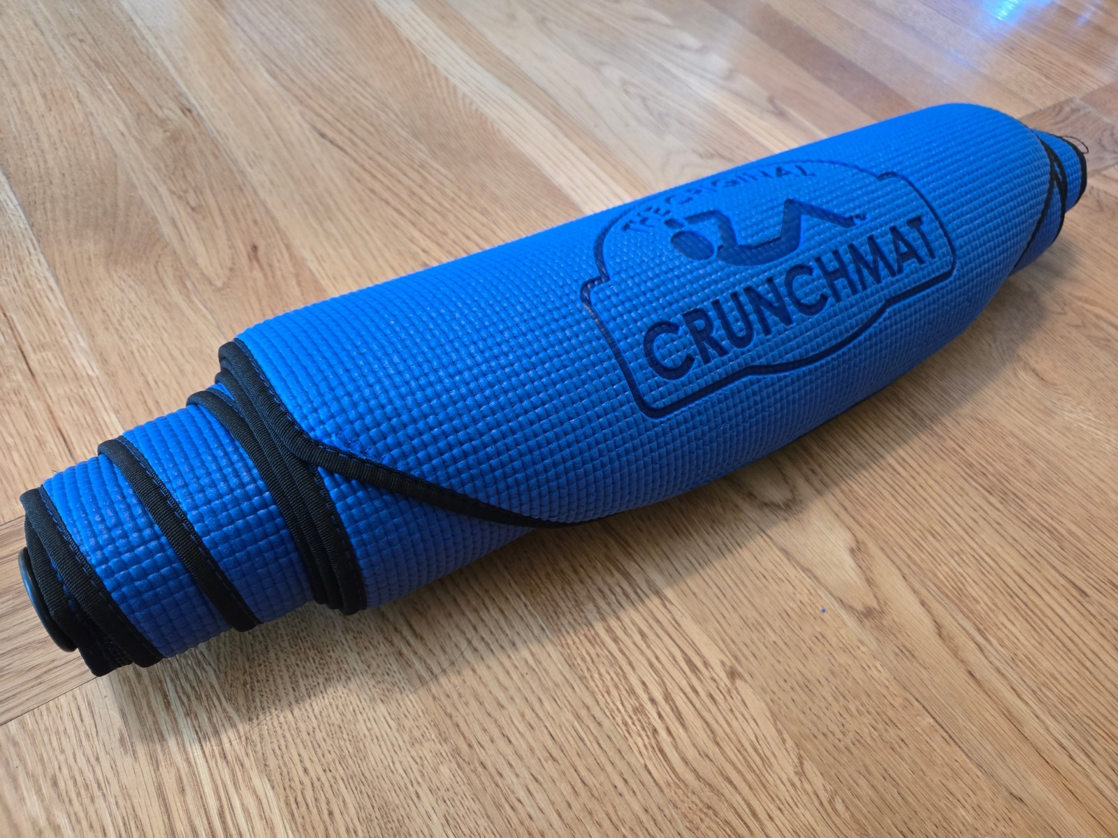Yoga Mat Crunchmat for Sit-Ups & Abs Workout, Blue w/ Carrying Case
