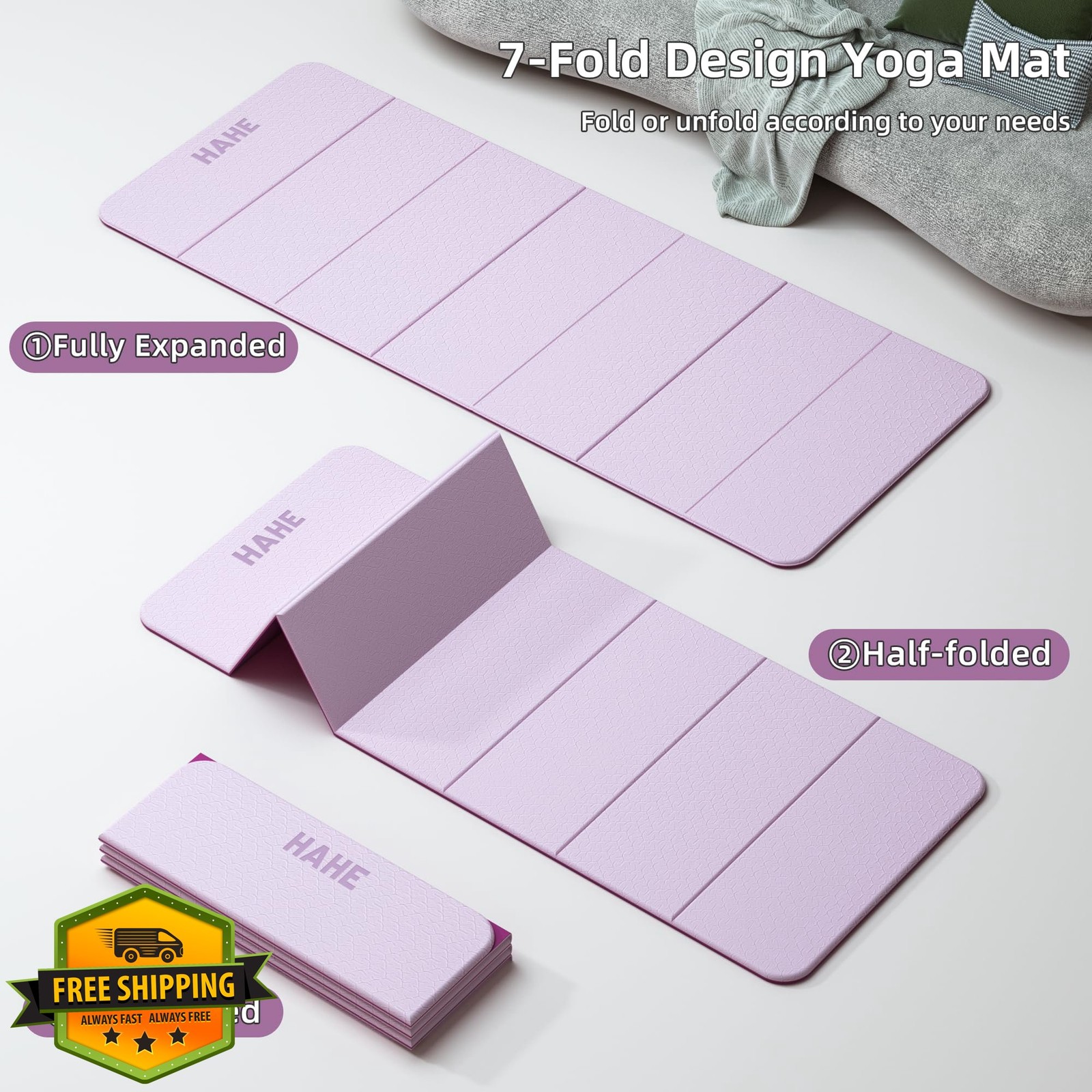 hahe Yoga Mat Deep Pink Light Pink