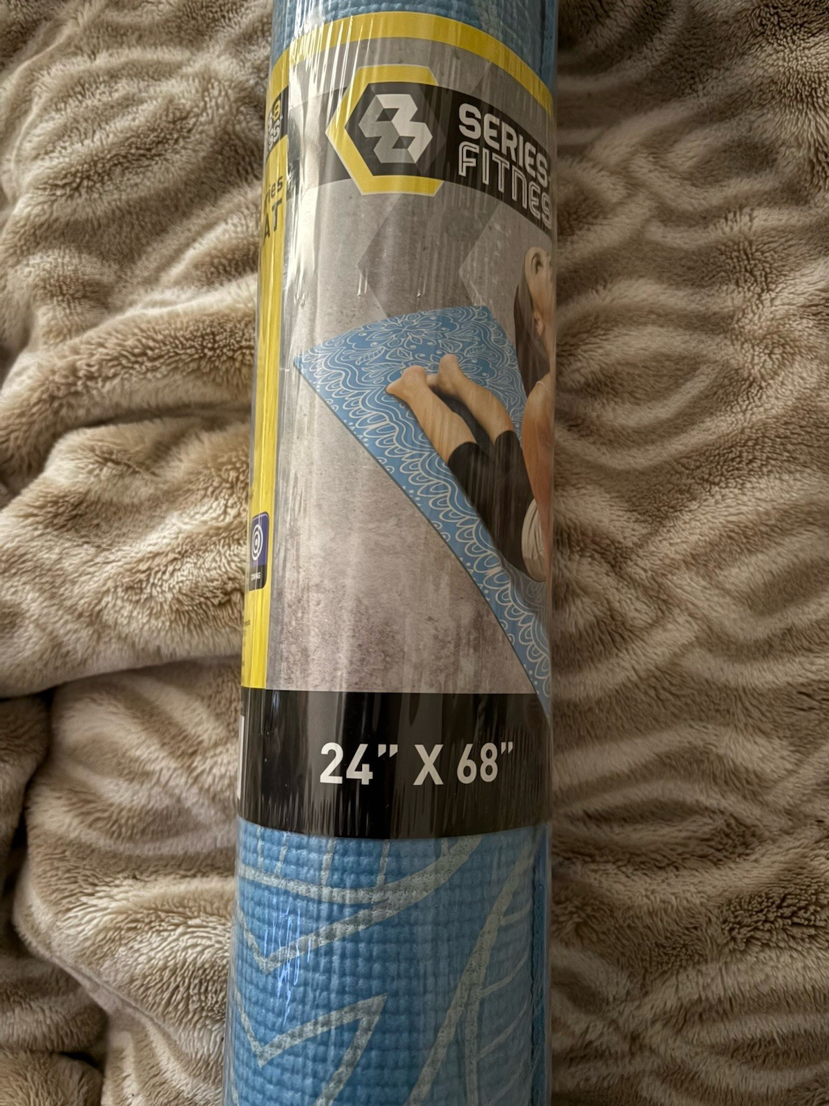 “Brand New” Designer Series Yoga Mat (Series 8 Fitness) 24×68 Light Blue