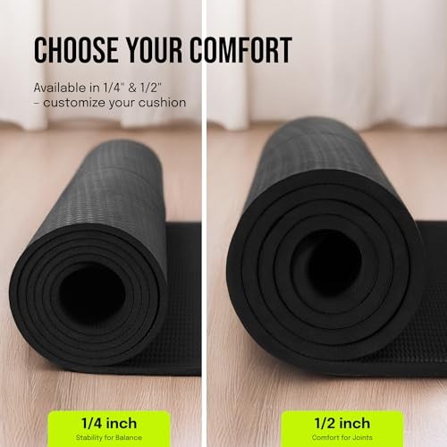 Gogokiwi Extra Wide Yoga Mat 72×36 Non-Slip Fitness Exercise Mat with Strap