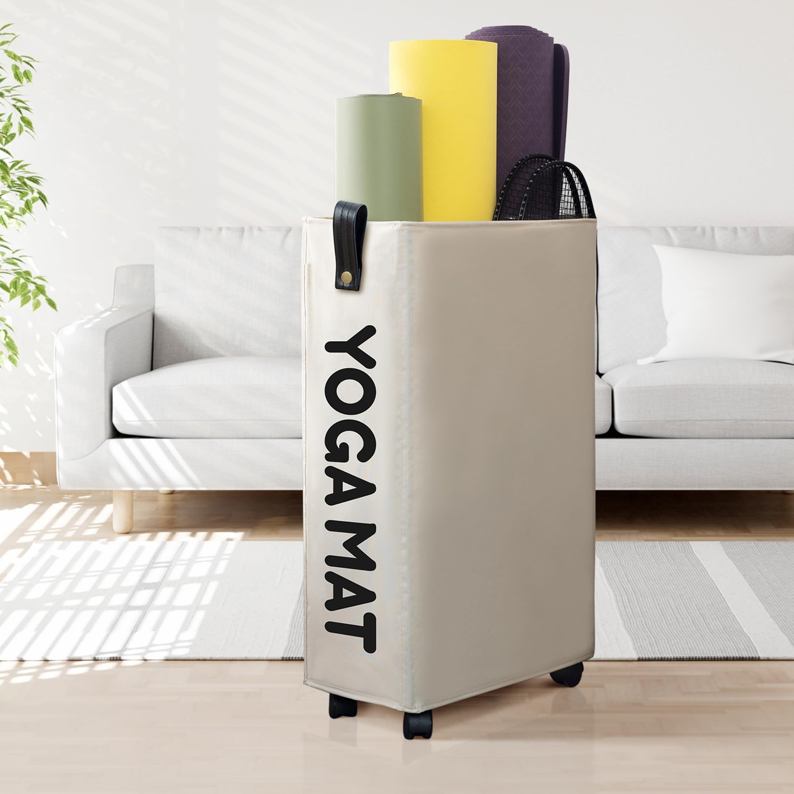 Yoga Mat Storage Rack, 22 inches Large Yoga Mat Holder , Home Gym Equipment S…