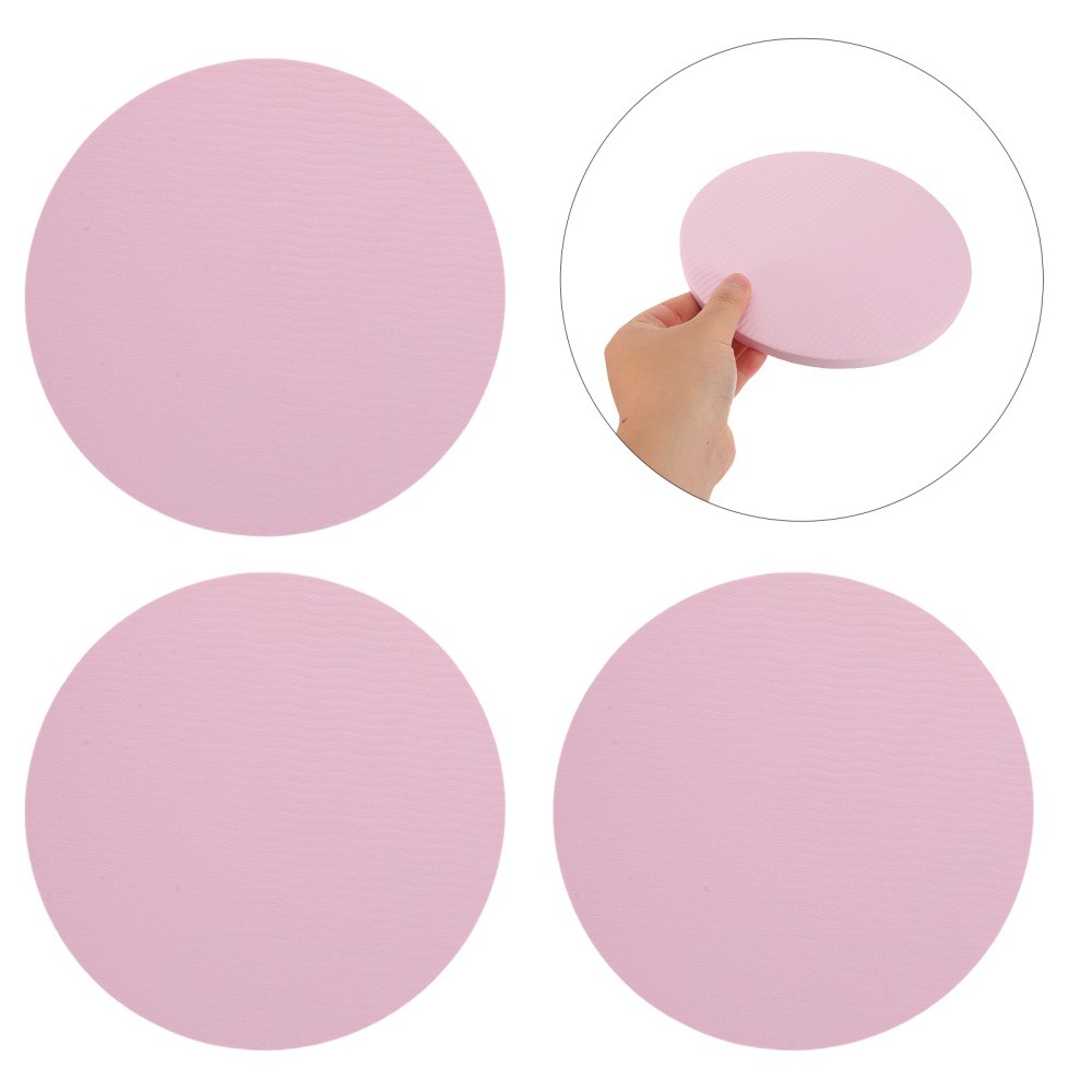 6Pcs Pink Circular Fitness Yoga Mat Durable Knee Support for Home Workouts
