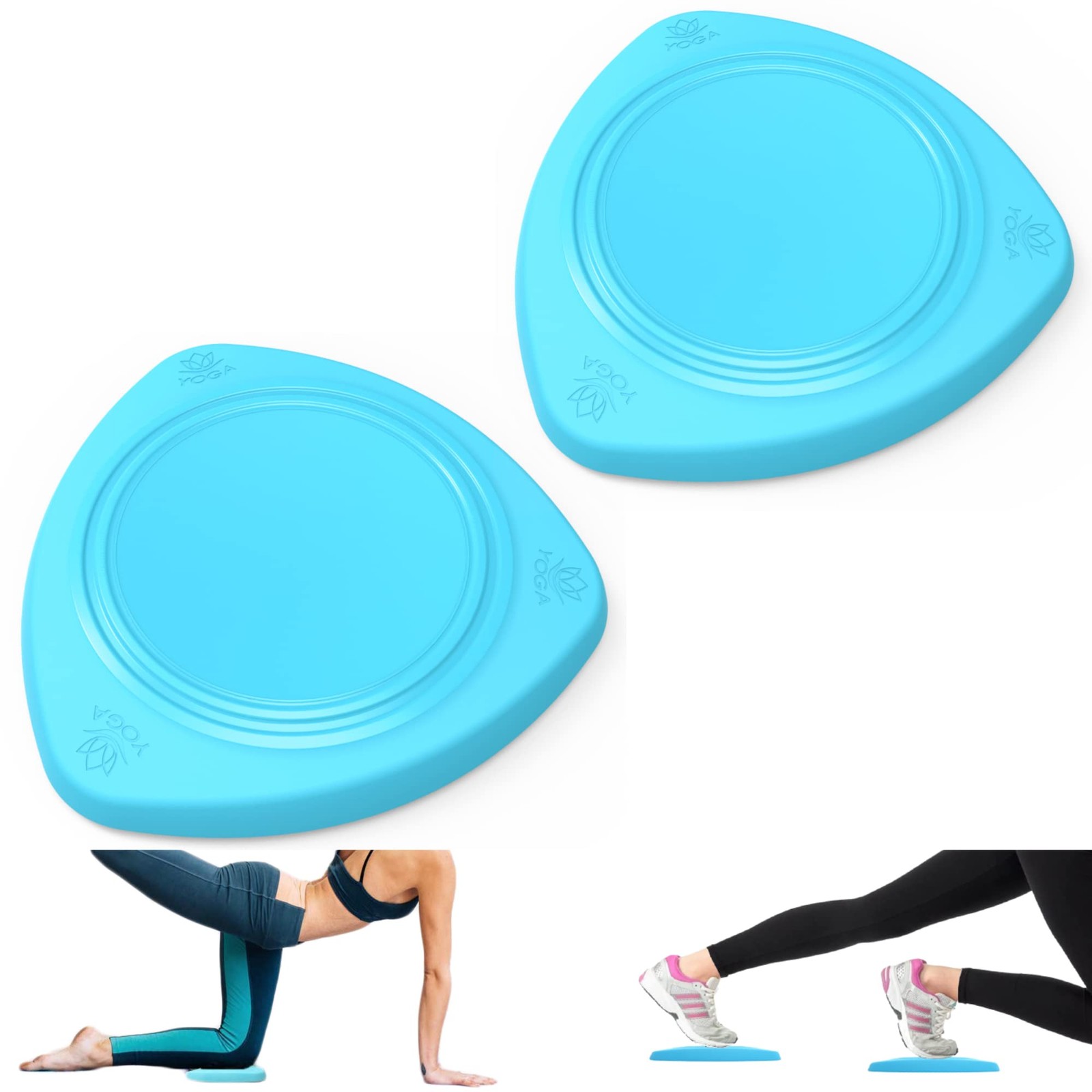 2 IN 1 Yoga Knee Pad Slider, Core Gliding Disc, Extra Thick Yoga Mat, Cushion…