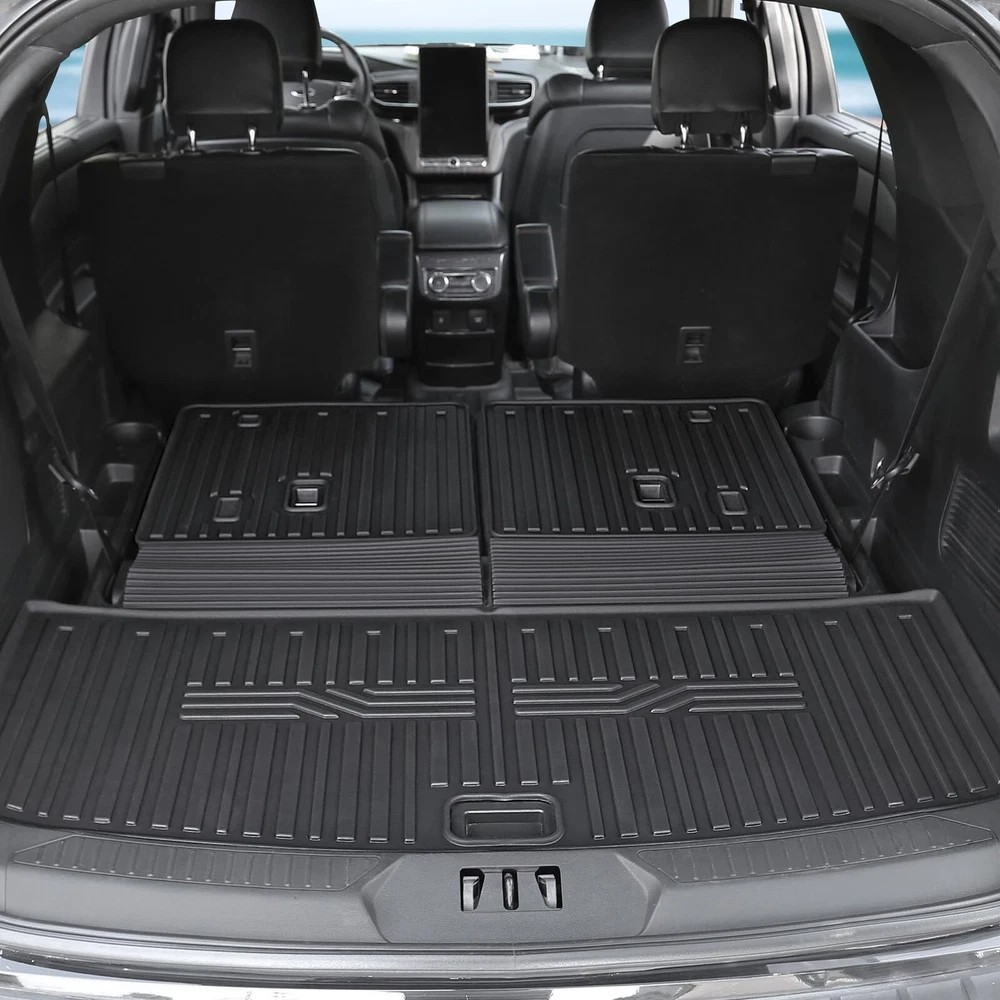 Floor Mats for 2025 2020-2024 Ford Explorer (6-seat), All Weather TPE Floor Mat