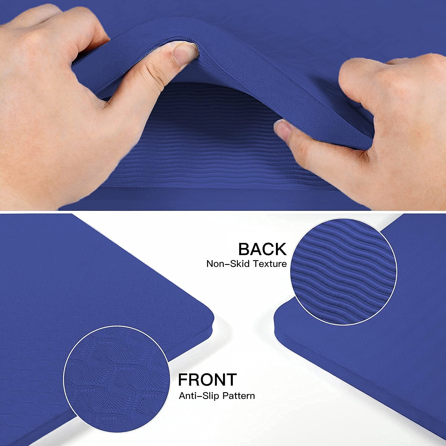4/5 inch TPE Yoga Mat Fitness & Exercise Mats Large Size 72″L x 32″W Non-Slip…