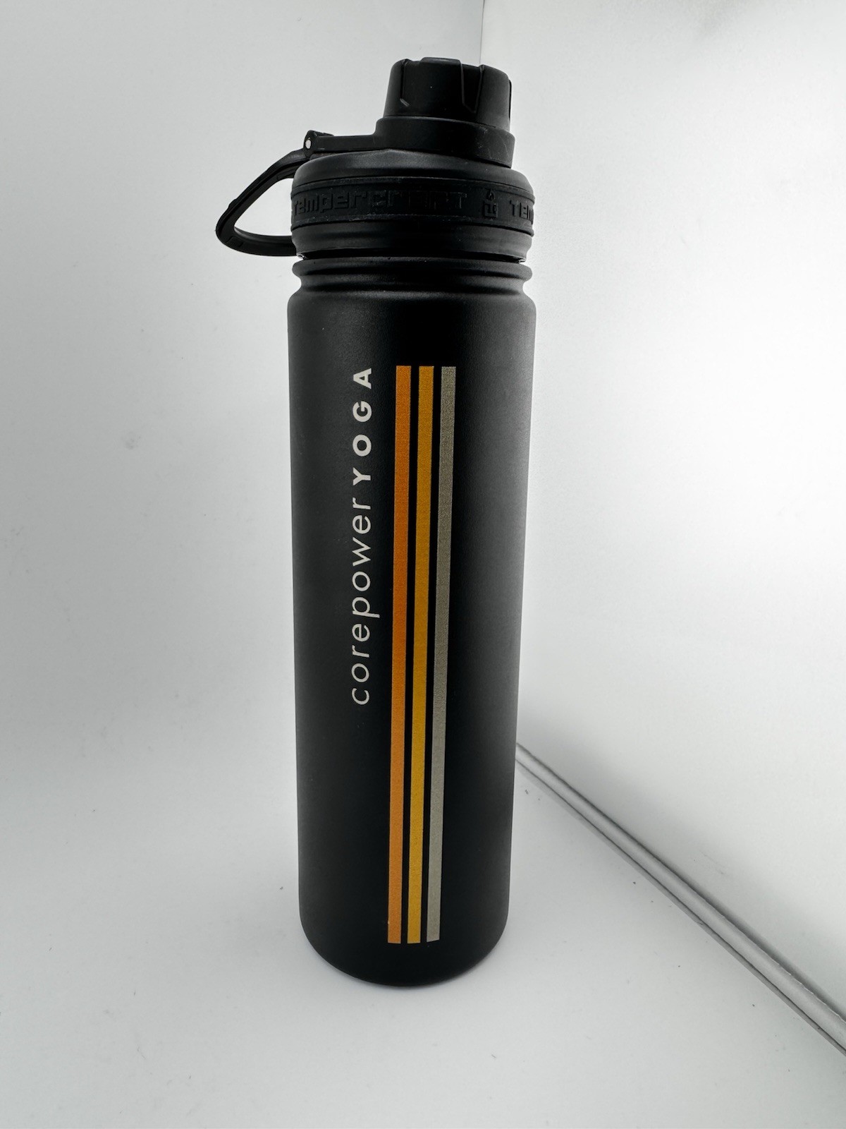 CorePower Yoga Water Bottle Sports Bottle Insulated Tempercraft 22 oz. Black