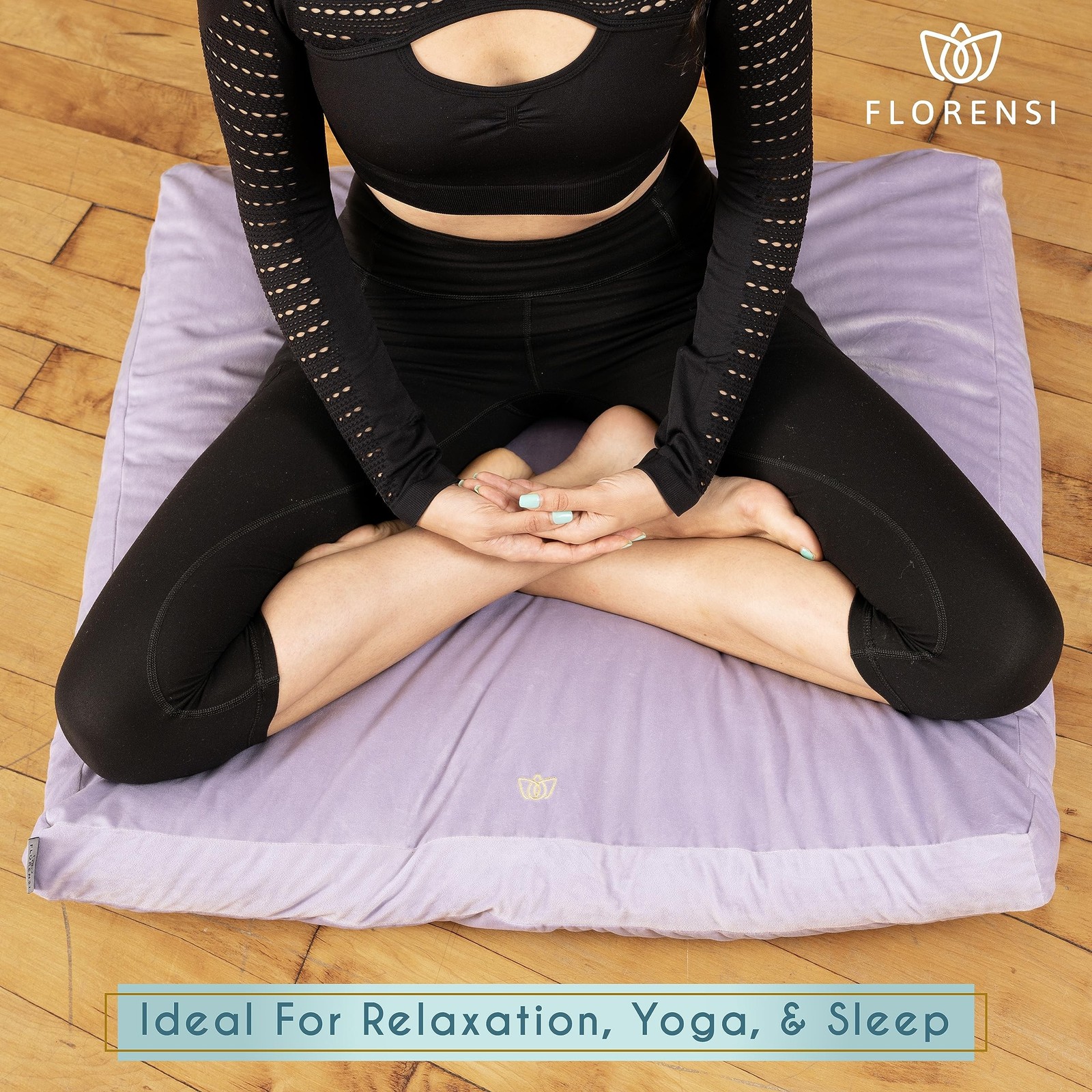 Florensi Meditation Mat Zabuton, Velvet Floor Cushions for Sitting, Meditatio…