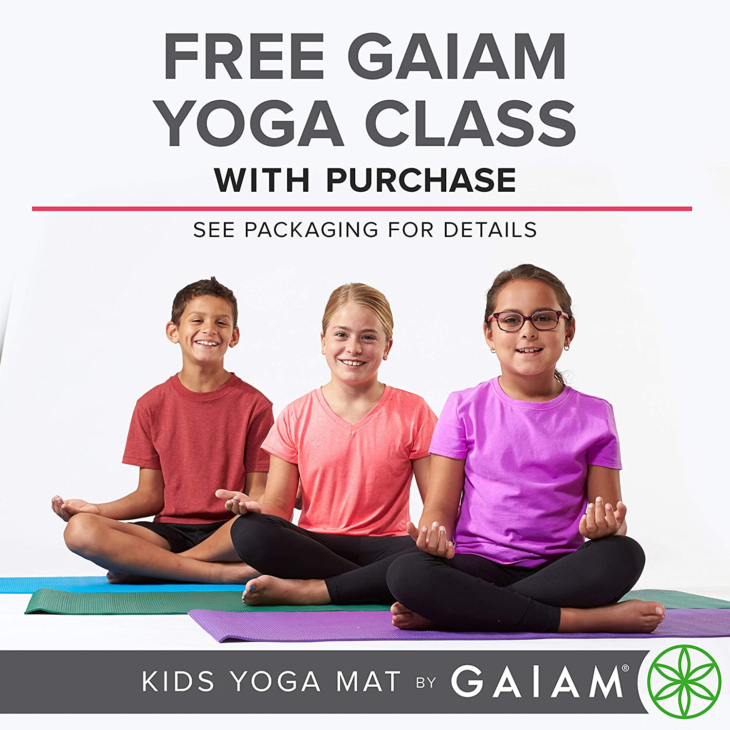 Gaiam Kids Yoga Mat Exercise Mat, Yoga for Kids with Fun Prints – Playtime for B
