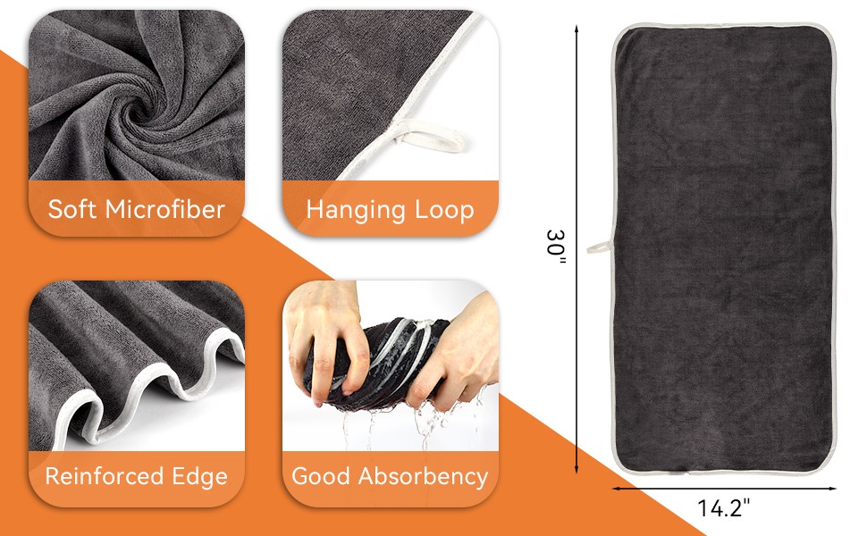3 Pack Microfiber Gym Towels, Super Soft, Quick Drying, 14.2″ x 30″ | Absorbent