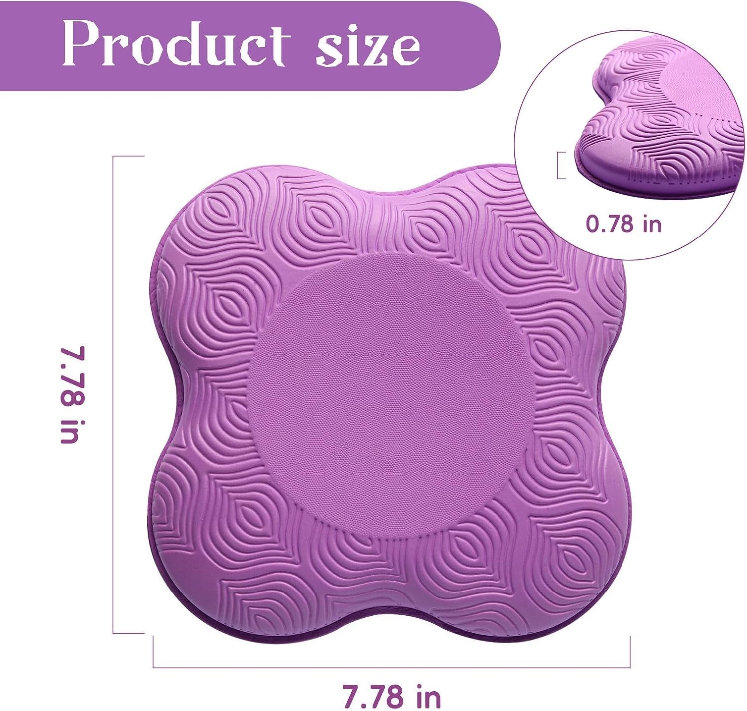 2 Packs Yoga Knee & Elbow Cushions – Extra Thick Foam for Knees, Elbows, Wrists,