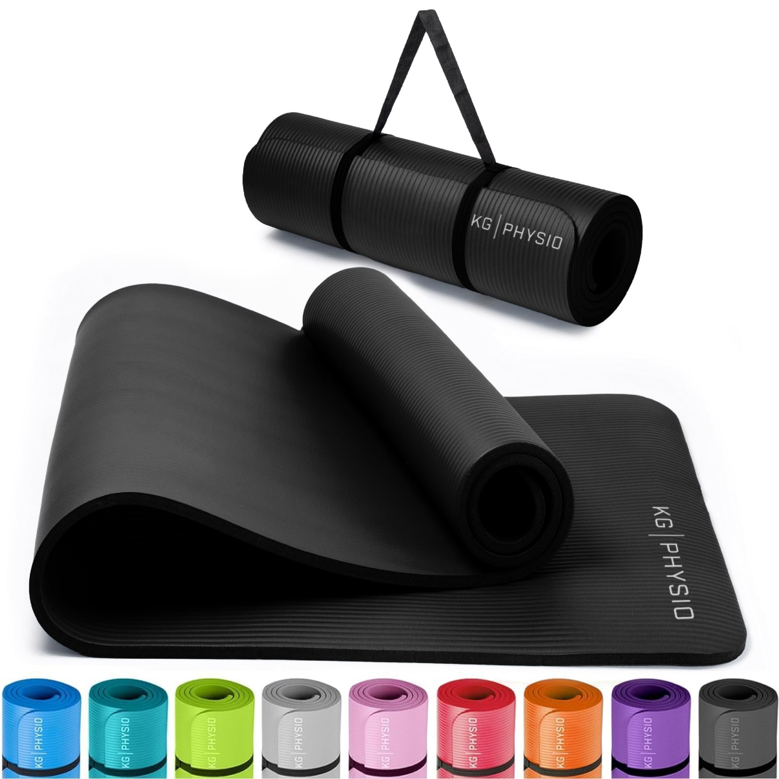 Yoga Mat Non Slip & Padded Yoga Mat with Carry Strap, Fitness Mat, Sp…