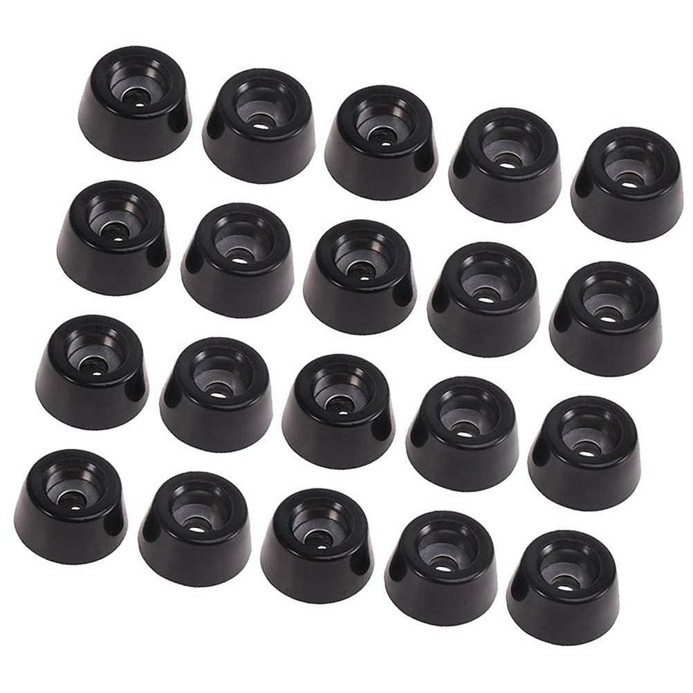20Pcs Reusable Black Silicone Chair Feet Protectors Round Table Legs Covers