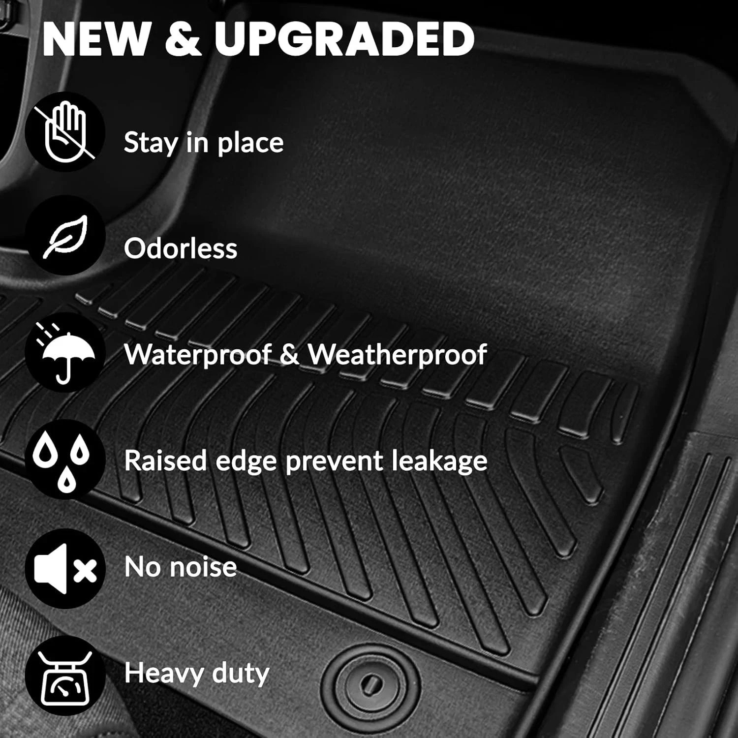 Auxko All Weather Floor Mats Cargo Mat with Backrest Mat for Honda Passport 2026