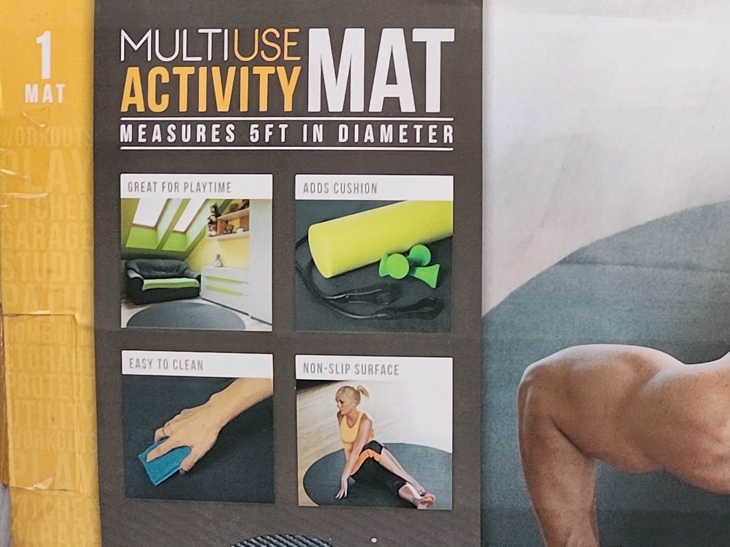 Multiuser Activity Mat Measures 5ft In Diameter For Yoga