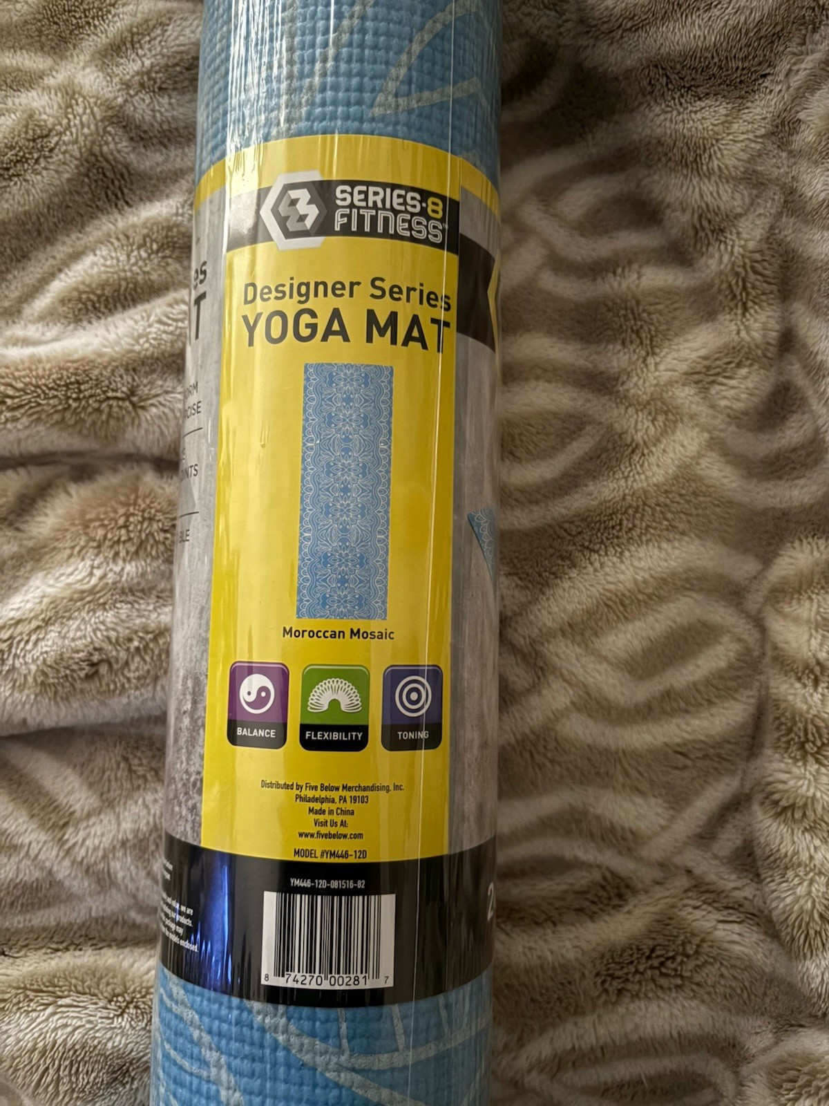 “Brand New” Designer Series Yoga Mat (Series 8 Fitness) 24×68 Light Blue