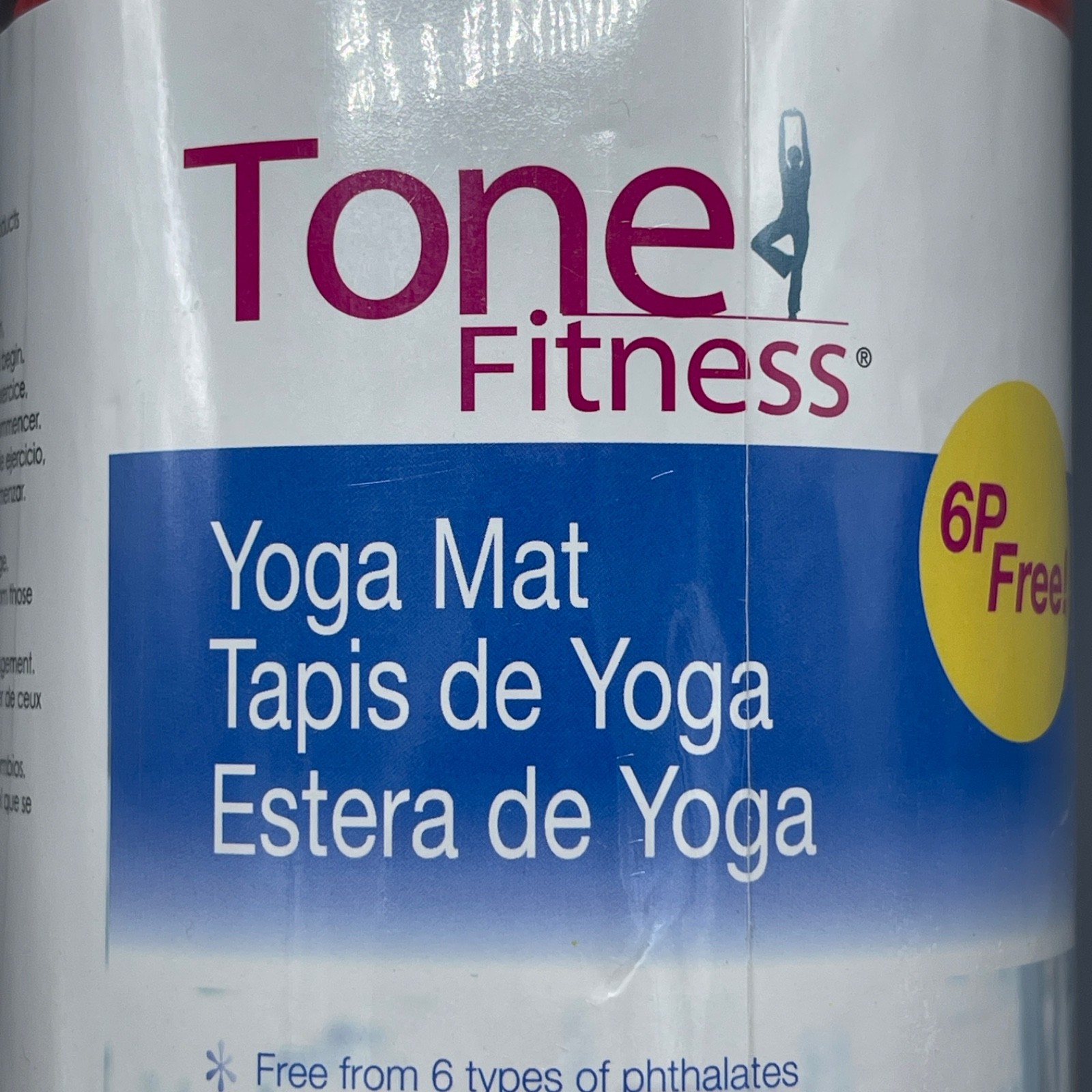TONE FITNESS YOGA MAT WITH RED FLORAL PATTERN – NEW