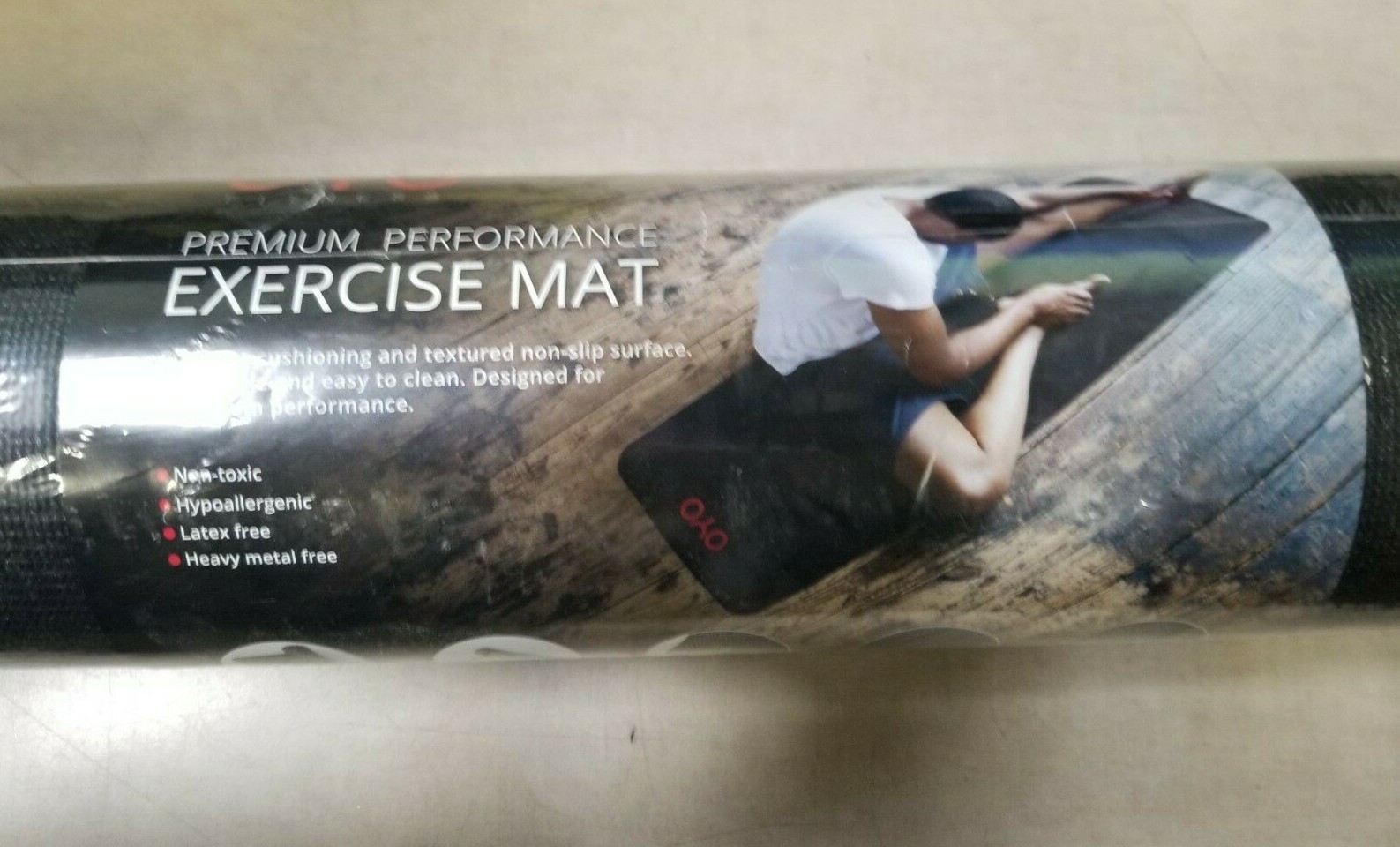 OYO Fitness Exercise/Yoga Mat (PVC, Grey/Black) 68″ x 24″ x 6 MM – MAT-STPER2