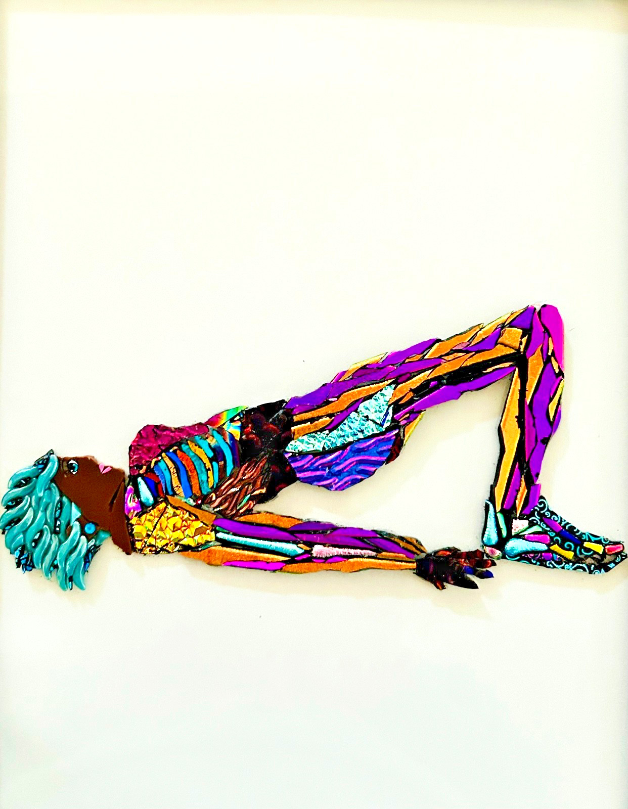 Wall Art Mosaic Yoga Pose