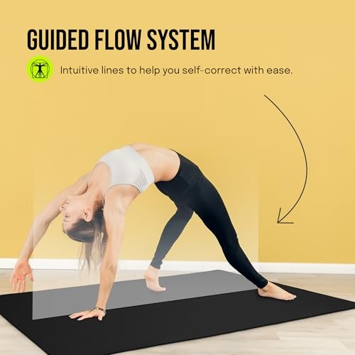 Gogokiwi Extra Wide Yoga Mat 72×36 Non-Slip Fitness Exercise Mat with Strap