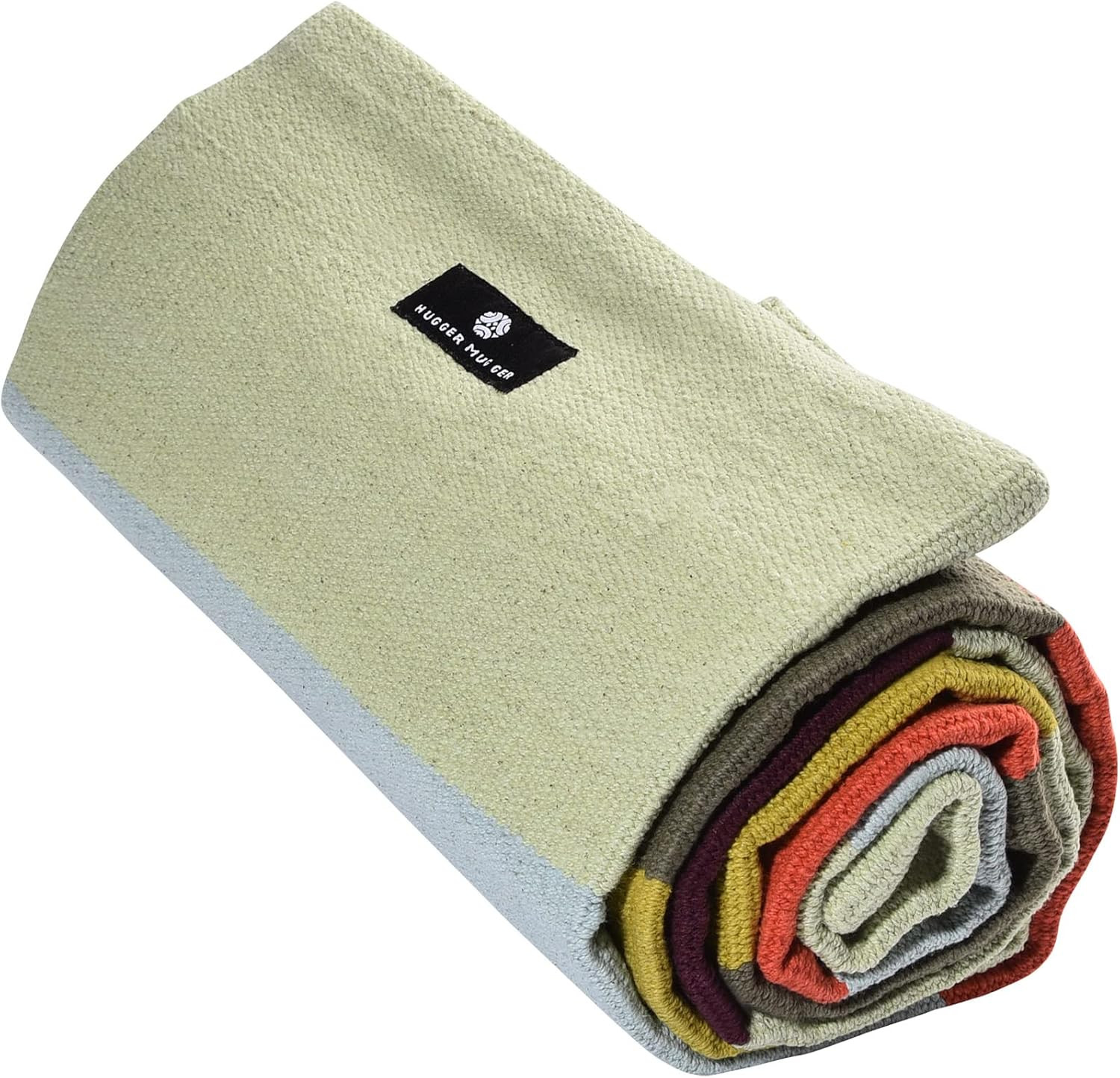 Hugger Mugger Cotton Yoga Rug – Absorbent, Grippy Tight Weave, Ashtanga and Hot