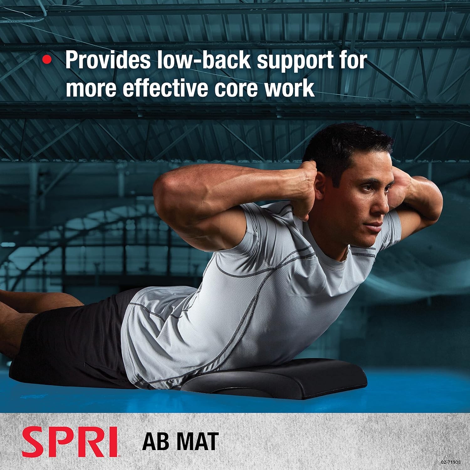 SPRI Ab Mat – Workout Accessory for Abdominal Exercises, Sit-Ups, Black