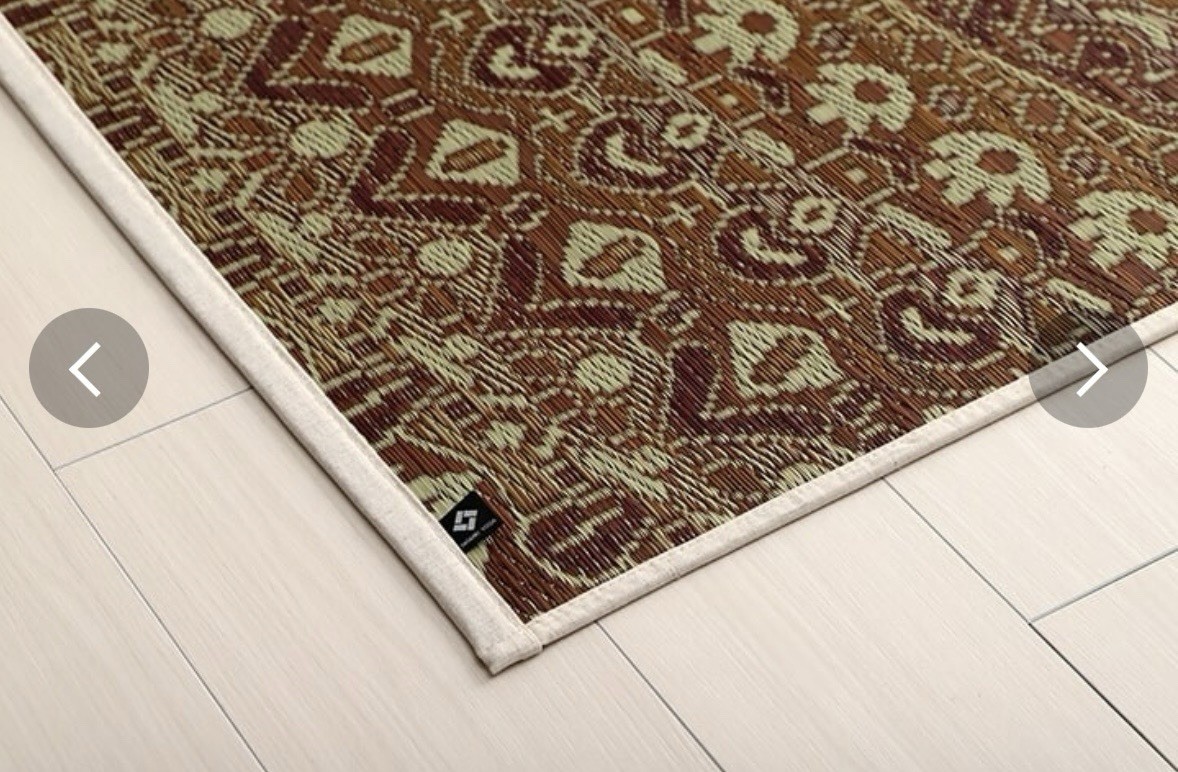 Authentic IKEHIKO Tatami Yoga Mat “Mandala” Brown Natural Igusa Made in Japan