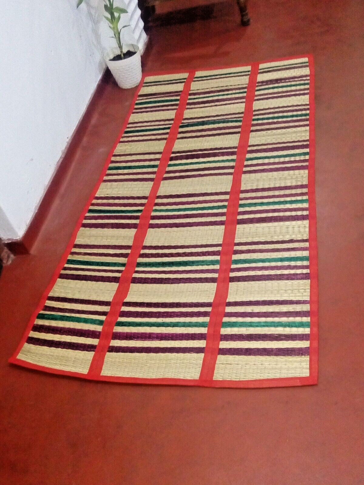 Yoga Mat Fitness Gym Exercise Reed Mat Eco Friendly Hand Woven “Pan Padura”.