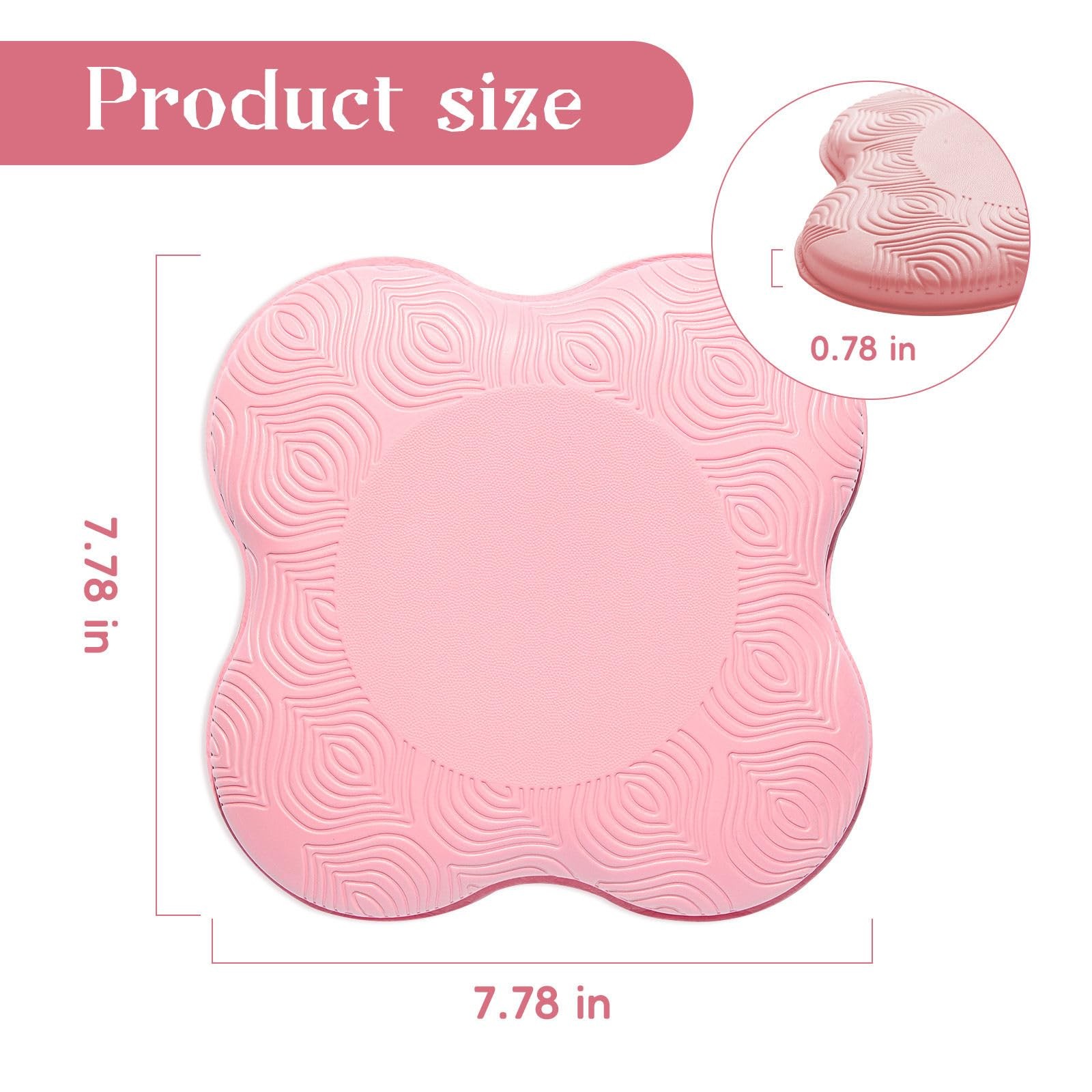 MBKHFLL 2 packs Yoga Knee Pad Cushion Extra Thick for Knees Elbows Wrist Pink